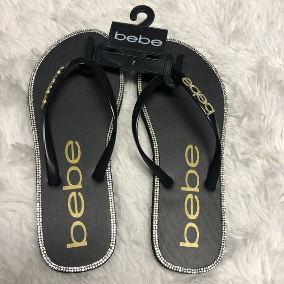 bebe Shoes Bebe Bling Flip Flop Size 75 Nwt Poshmark